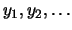 $y_1,y_2, \ldots$