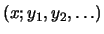 $(x; y_1,y_2, \ldots)$